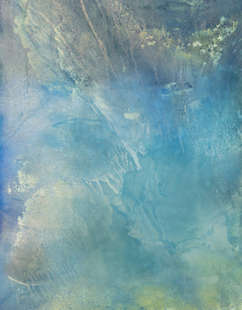 Abalone is a Limited Edition Print by Seth B. Minkin, featuring serene aquas and teals, reflecting the calming iridescence of abalone shells.