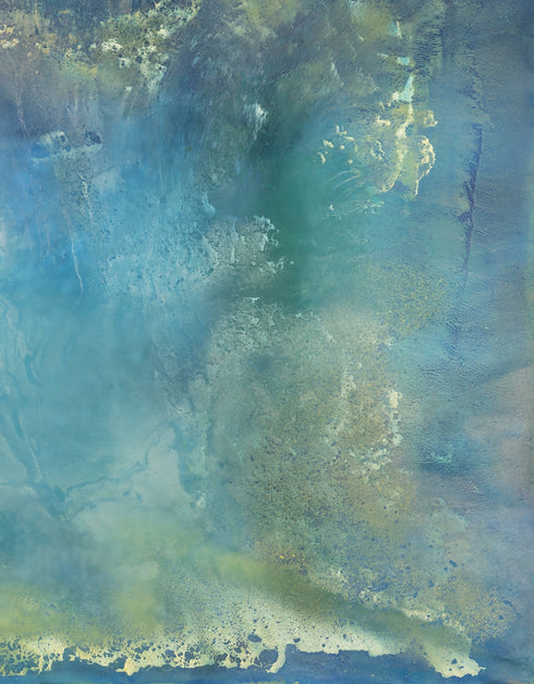 Abalone is a Limited Edition Print by Seth B. Minkin, featuring serene aquas and teals, reflecting the calming iridescence of abalone shells.