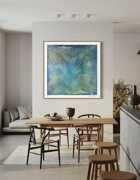 Abalone is a Limited Edition Print by Seth B. Minkin, featuring serene aquas and teals, reflecting the calming iridescence of abalone shells.