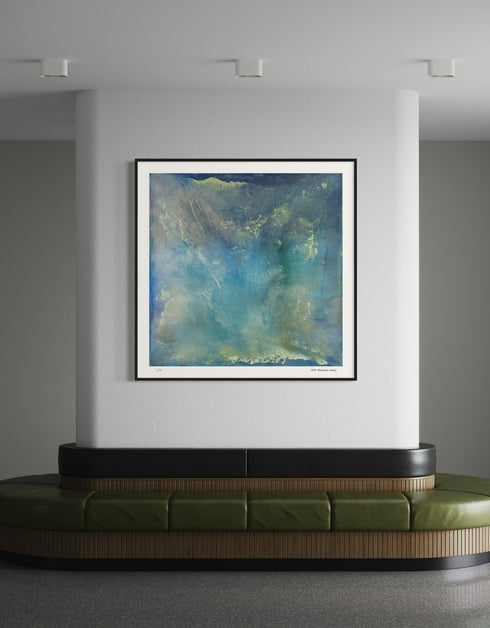 Abalone is a Limited Edition Print by Seth B. Minkin, featuring serene aquas and teals, reflecting the calming iridescence of abalone shells.