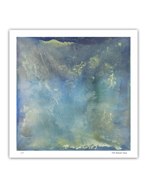 Abalone is a Limited Edition Print by Seth B. Minkin, featuring serene aquas and teals, reflecting the calming iridescence of abalone shells..