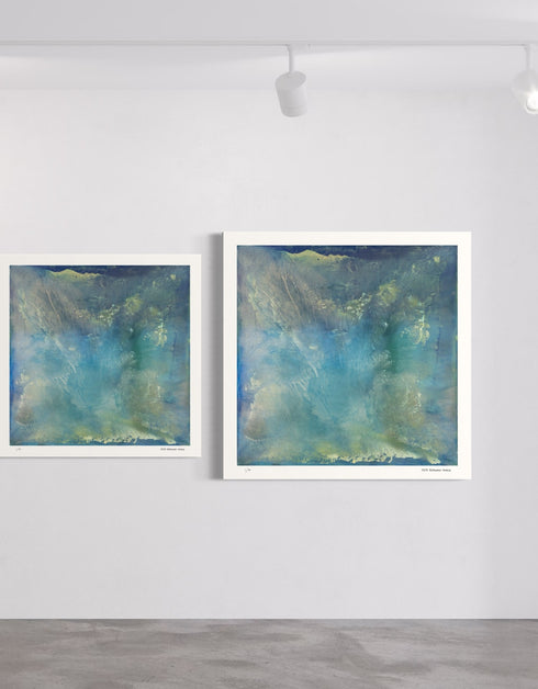 Abalone is a Limited Edition Print by Seth B. Minkin, featuring serene aquas and teals, reflecting the calming iridescence of abalone shells.