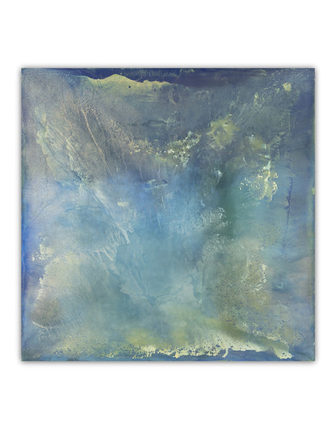 "Abalone" captures the serene beauty of the ocean depths through an abalone shell's iridescence. This diptych's soft aquas and teals mimic nacre's shimmer, offering a calming and reflective escape into natural marvels. Elevate your space with its luminous, calming presence.