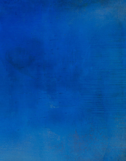 Abstract painting with opulent royal blue and gold tones, featuring an abstracted gilded silhouette, evoking Old World majesty and modern abstraction.