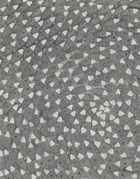 BIG SARDINES | framed giclee on canvas print