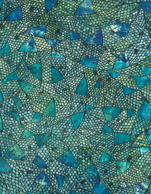 BLUE GREEN SARDINES | framed giclee on canvas print