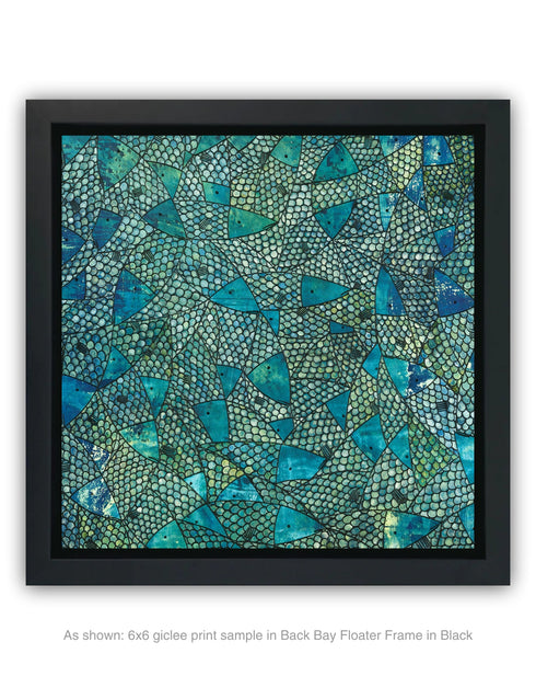 BLUE GREEN SARDINES | framed giclee on canvas print