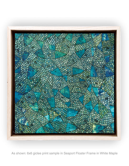 BLUE GREEN SARDINES | framed giclee on canvas print