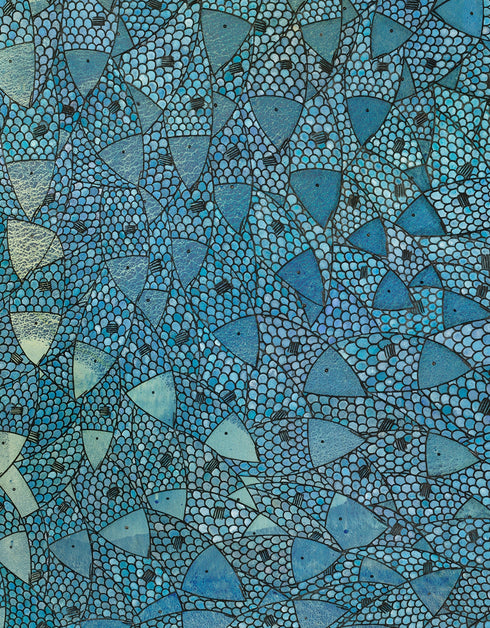 BLUE SARDINES | framed giclee on canvas print