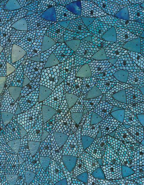 BLUE SARDINES | framed giclee on canvas print