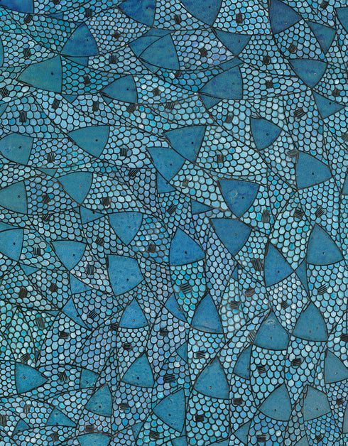 BLUE SARDINES | framed giclee on canvas print