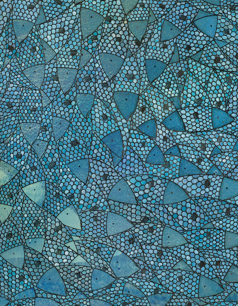 BLUE SARDINES | framed giclee on canvas print