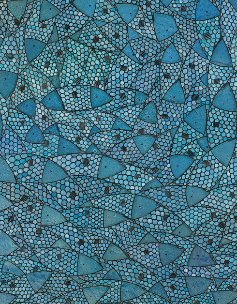 BLUE SARDINES | framed giclee on canvas print