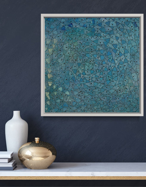 BLUE SARDINES | framed giclee on canvas print