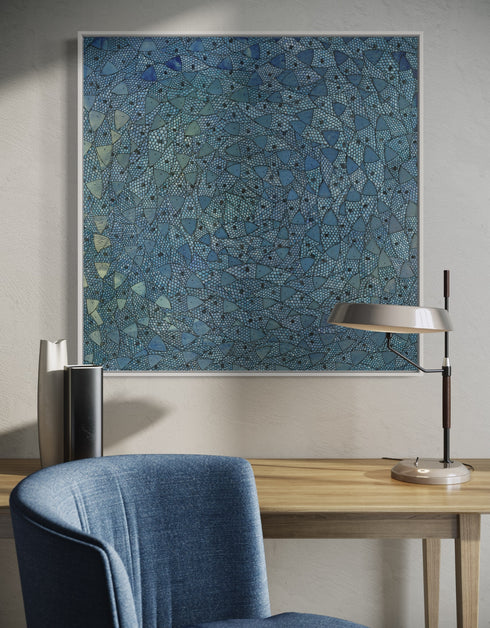 BLUE SARDINES | framed giclee on canvas print