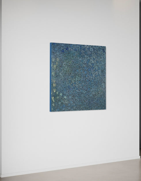 BLUE SARDINES | framed giclee on canvas print