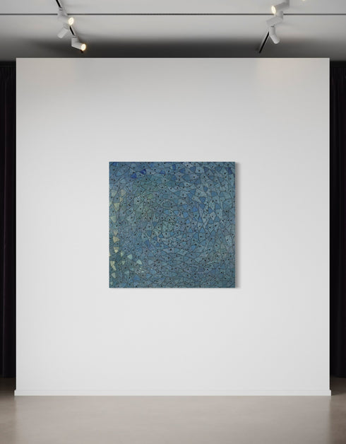 BLUE SARDINES | framed giclee on canvas print