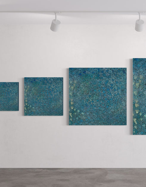 BLUE SARDINES | framed giclee on canvas print