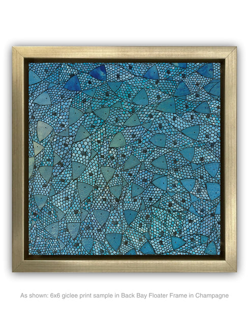 BLUE SARDINES | framed giclee on canvas print
