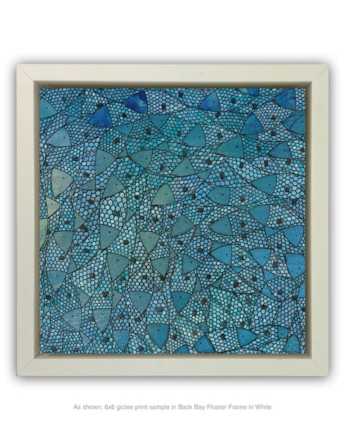 BLUE SARDINES | framed giclee on canvas print