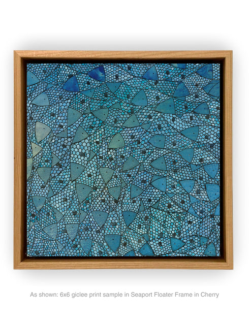 BLUE SARDINES | framed giclee on canvas print
