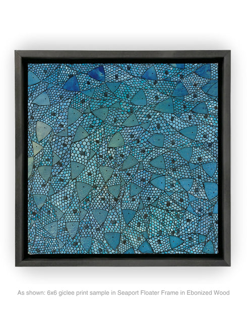 BLUE SARDINES | framed giclee on canvas print