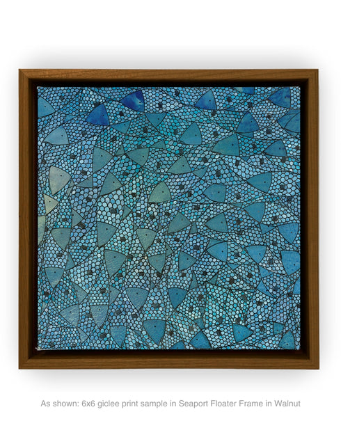BLUE SARDINES | framed giclee on canvas print