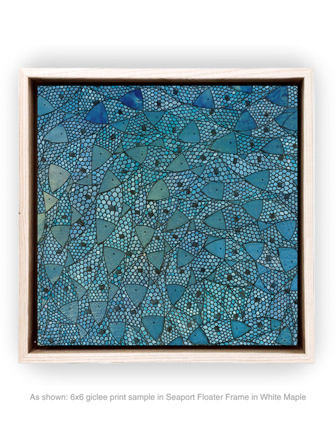 BLUE SARDINES | framed giclee on canvas print