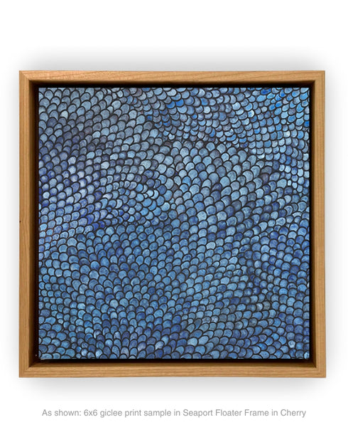 COBALT SCALES | framed giclee on canvas print