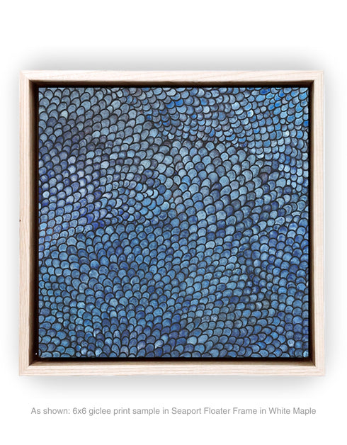COBALT SCALES | framed giclee on canvas print