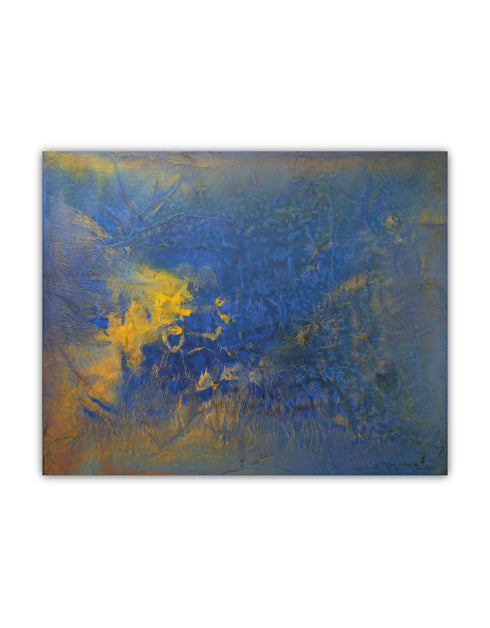 Abstract painting depicting the dynamic processes beneath the earth's surface, with swirling colors and intricate patterns.