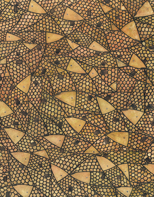 COPPER SARDINES | framed giclee on canvas print