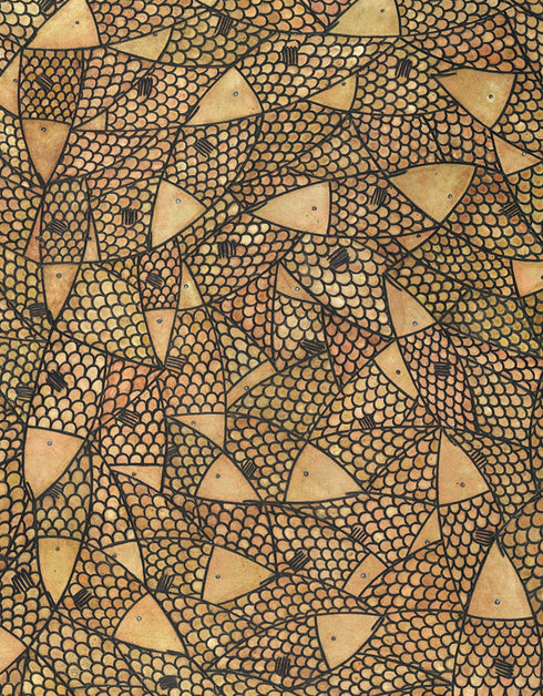 COPPER SARDINES | framed giclee on canvas print