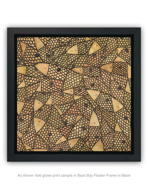 COPPER SARDINES | framed giclee on canvas print