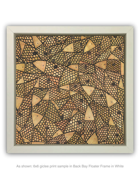 COPPER SARDINES | framed giclee on canvas print