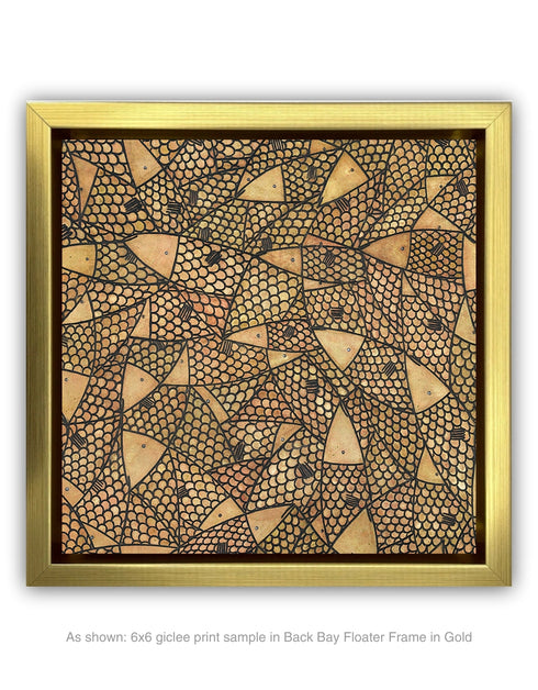 COPPER SARDINES | framed giclee on canvas print