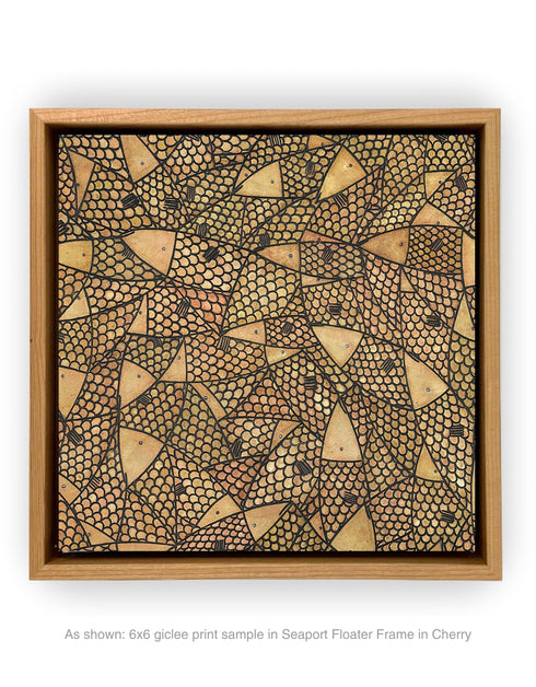 COPPER SARDINES | framed giclee on canvas print