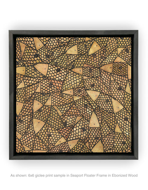 COPPER SARDINES | framed giclee on canvas print