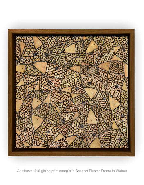 COPPER SARDINES | framed giclee on canvas print