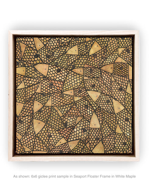 COPPER SARDINES | framed giclee on canvas print