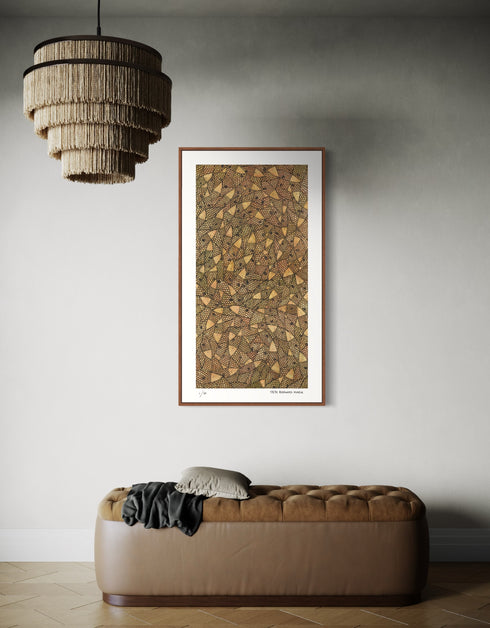 Copper Sardines is a Limited Edition Print by Seth B. Minkin, with rich gold, rose gold, and copper tones, highlighting the luxurious metallic hues of sardines.
