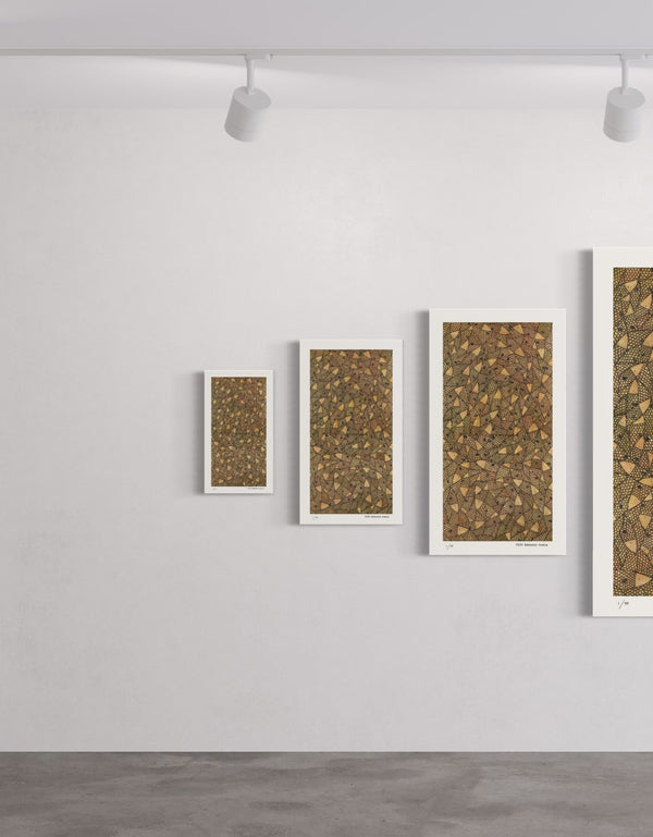 Copper Sardines is a Limited Edition Print by Seth B. Minkin, with rich gold, rose gold, and copper tones, highlighting the luxurious metallic hues of sardines.