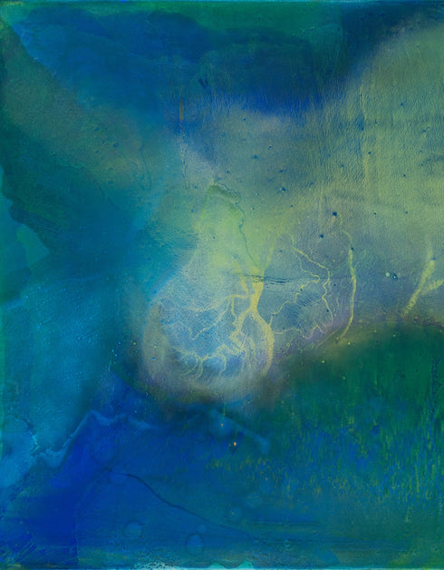 Deep Space is a Giclee on Canvas Print by Seth B. Minkin, with deep blacks and celestial blues, capturing the vastness and mystery of outer space.