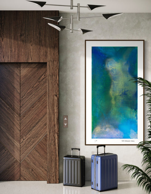 Deep Space is a Limited Edition Print by Seth B. Minkin, with deep blacks and celestial blues, capturing the vastness and mystery of outer space.