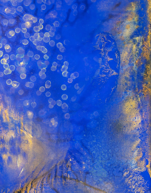 Fireflies is a Limited Edition Print by Seth B. Minkin, with enchanting fireflies glowing against a dark background, reflecting a whimsical and warm atmosphere.