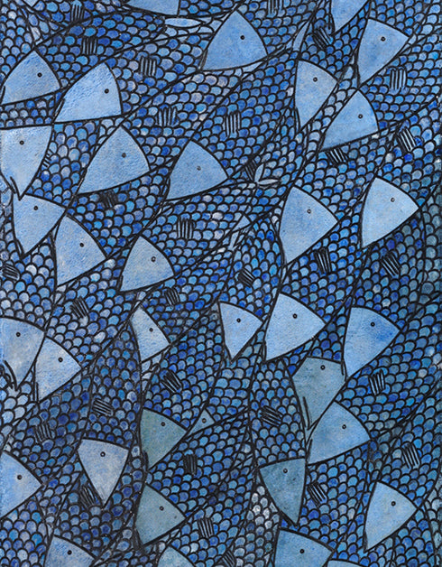 FISH STICK SARDINES | framed giclee on canvas print