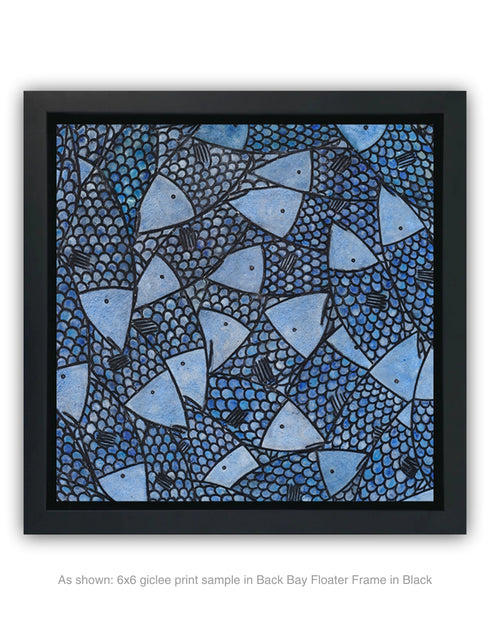 FISH STICK SARDINES | framed giclee on canvas print