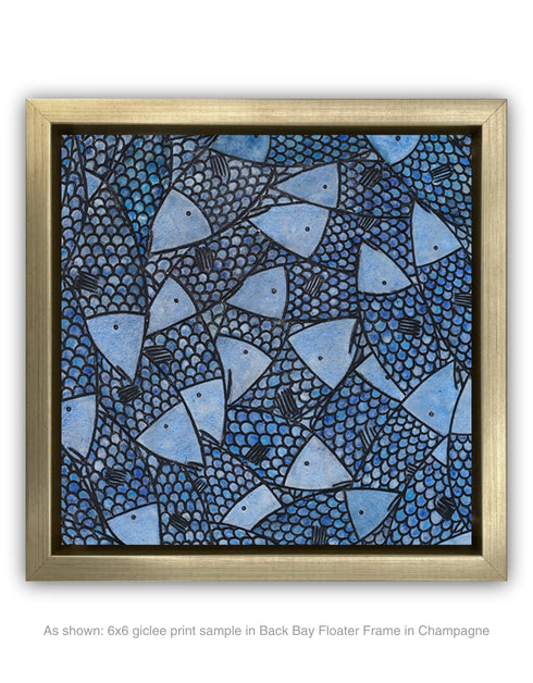 FISH STICK SARDINES | framed giclee on canvas print