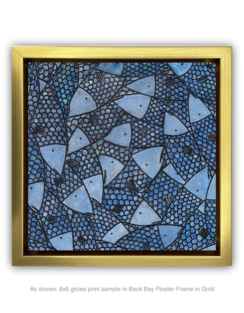 FISH STICK SARDINES | framed giclee on canvas print