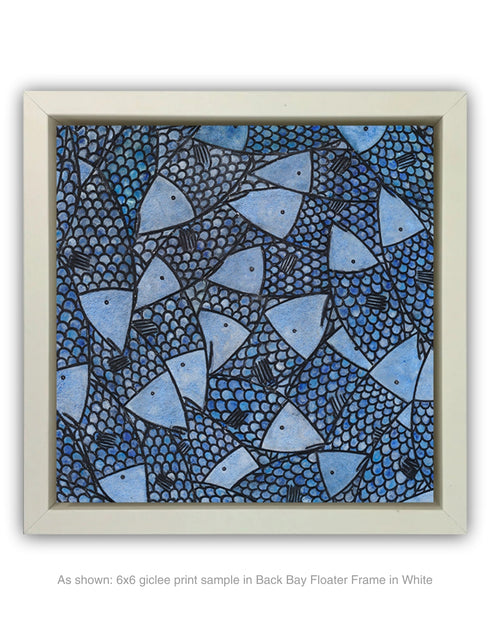 FISH STICK SARDINES | framed giclee on canvas print